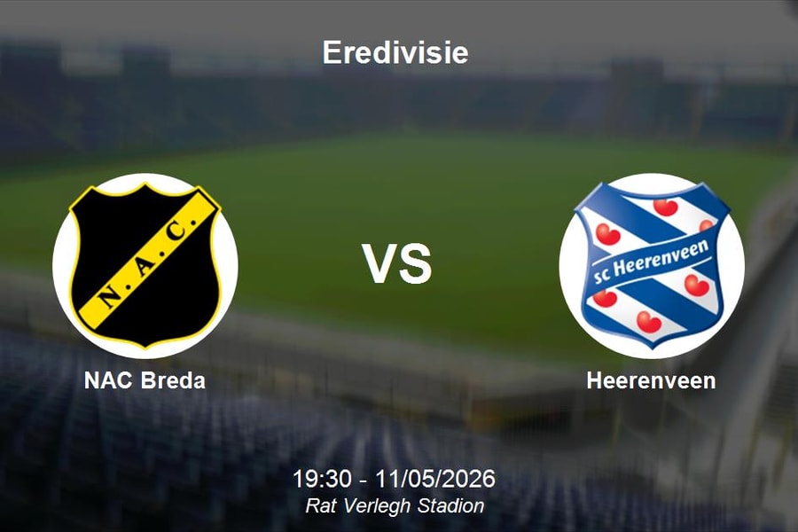 Nhận định NAC Breda vs Heerenveen - Vòng 33 Eredivisie
