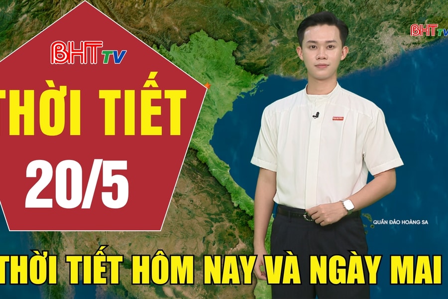 Dự báo thời tiết Hà Tĩnh đêm 19/5 ngày 20/5/2026