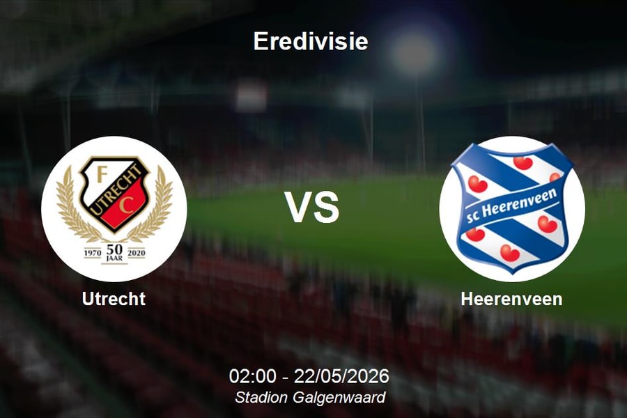 Nhận định Utrecht vs Heerenveen - Eredivisie: Cuộc chiến top 6 tại Galgenwaard