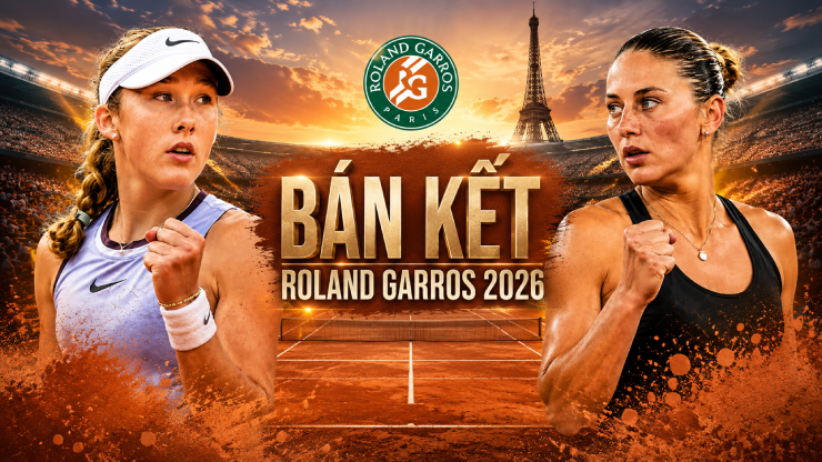 Bán kết đơn nữ Roland Garros 2026: Kostyuk đại chiến Andreeva và lời giải cho hiện tượng Shnaider