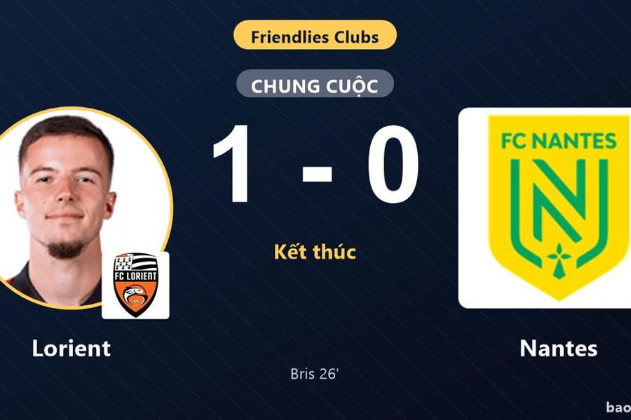 Lorient 1-0 Nantes: Lorient giành chiến thắng