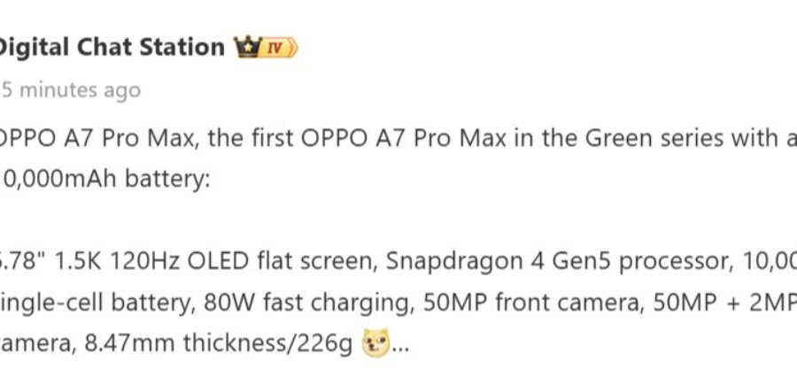 Phân tích OPPO A7 Pro Max: Pin 10,000mAh và Snapdragon 4 Gen 5 có tạo nên đột phá?