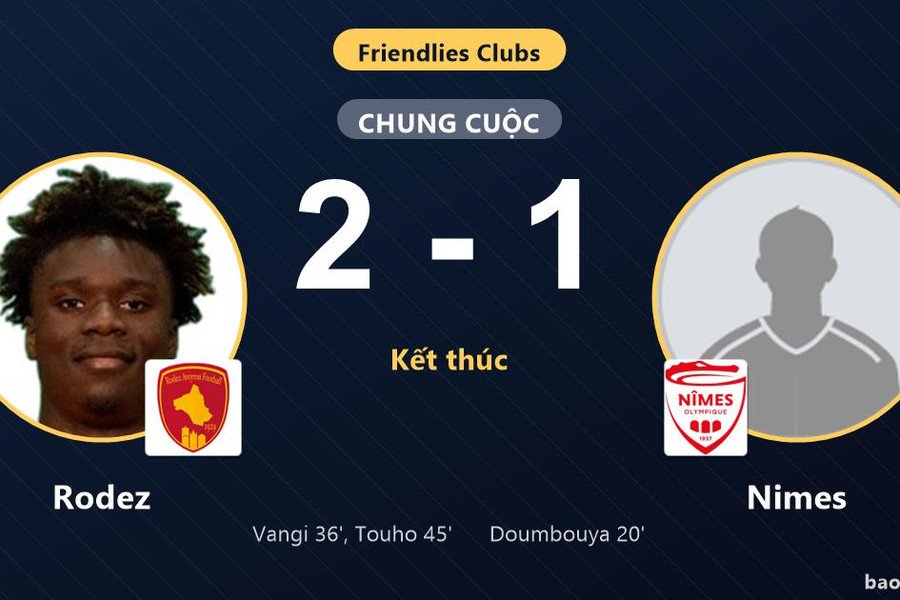 Rodez 2-1 Nimes: Rodez giành chiến thắng