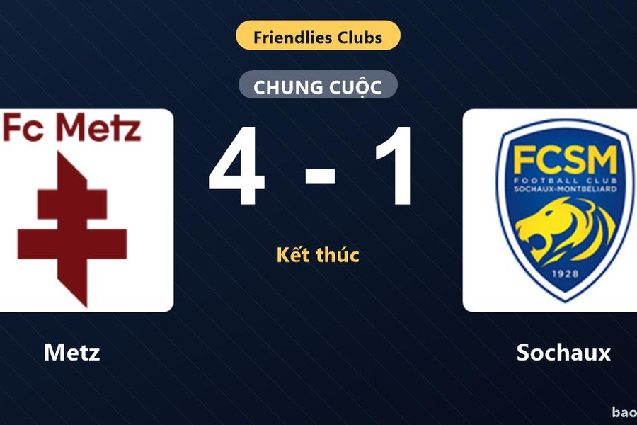 Metz 4-1 Sochaux: Metz giành chiến thắng