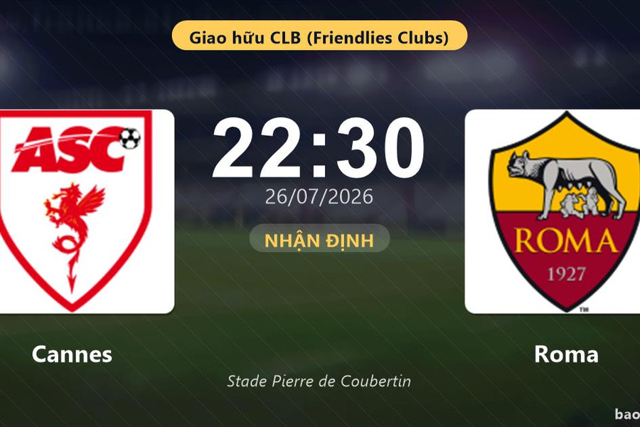 Nhận định Cannes vs Roma: đội hình dự kiến