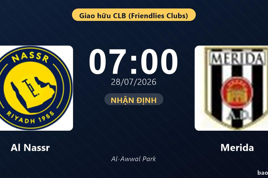 Nhận định Al Nassr vs Merida: đội hình dự kiến