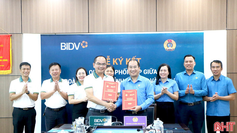 LĐLĐ tỉnh và BIDV Hà Tĩnh hợp tác nâng cao chất lượng phục vụ đoàn viên, người lao động