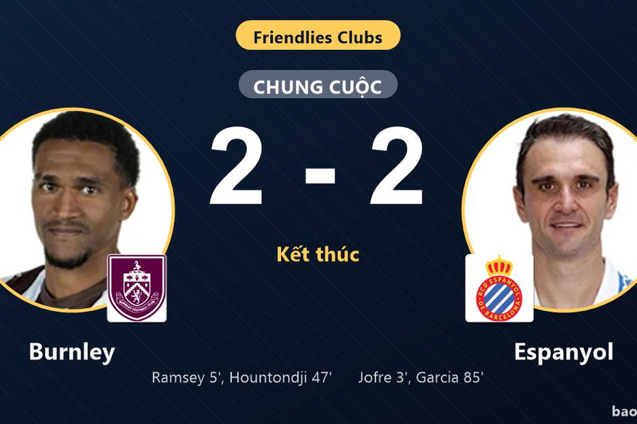 Burnley 2-2 Espanyol: Hai đội chia điểm
