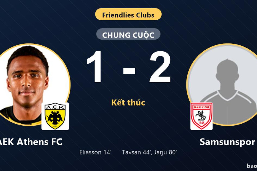 AEK Athens FC 1-2 Samsunspor: Samsunspor giành chiến thắng