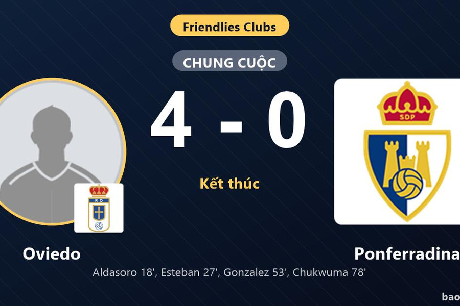 Oviedo 4-0 Ponferradina: Oviedo giành chiến thắng