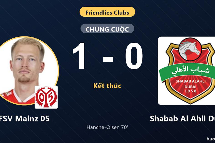 FSV Mainz 05 1-0 Shabab Al Ahli Dubai: FSV Mainz 05 giành chiến thắng