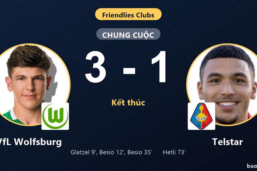 VfL Wolfsburg 3-1 Telstar: VfL Wolfsburg giành chiến thắng