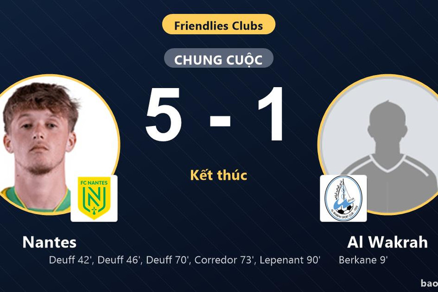 Nantes 5-1 Al Wakrah: Nantes giành chiến thắng