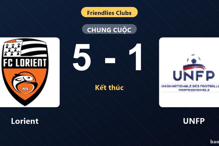 Lorient 5-1 UNFP: Lorient giành chiến thắng