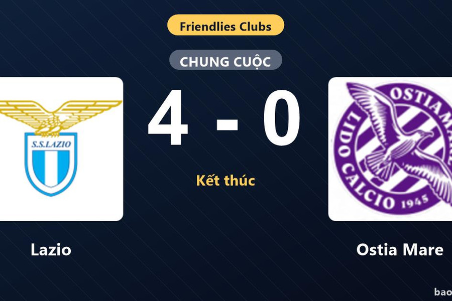 Lazio 4-0 Ostia Mare: Lazio giành chiến thắng