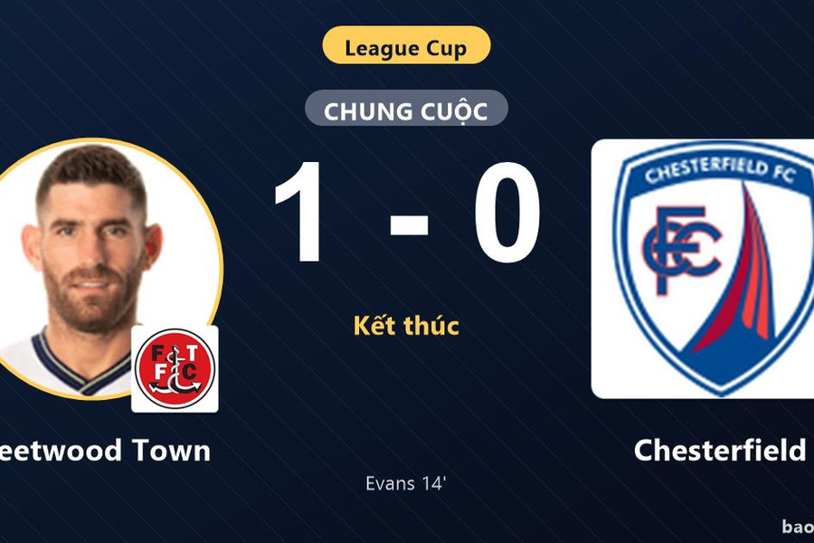 Fleetwood Town 1-0 Chesterfield: Fleetwood Town giành chiến thắng