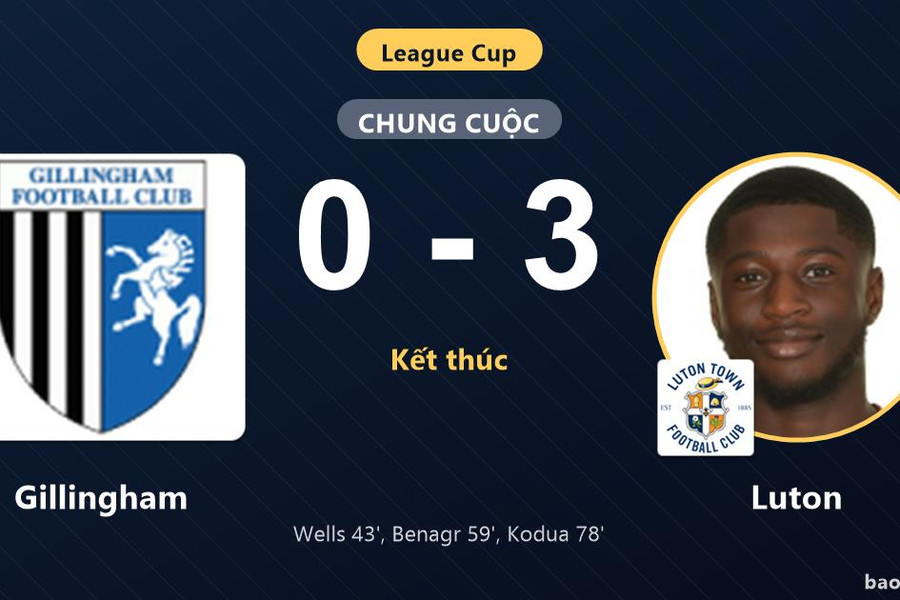 Gillingham 0-3 Luton: Luton giành chiến thắng