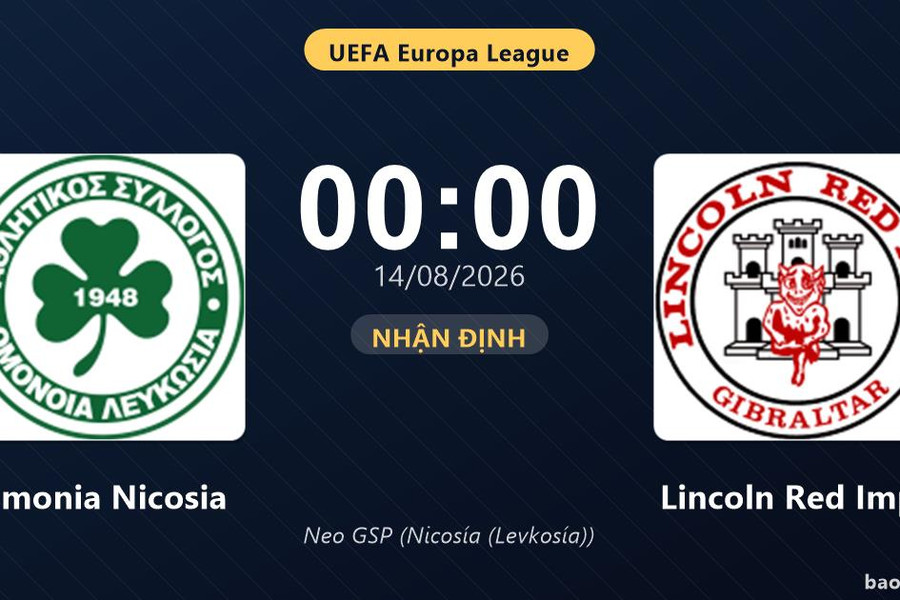 Nhận định Omonia Nicosia vs Lincoln Red Imps: đội hình dự kiến