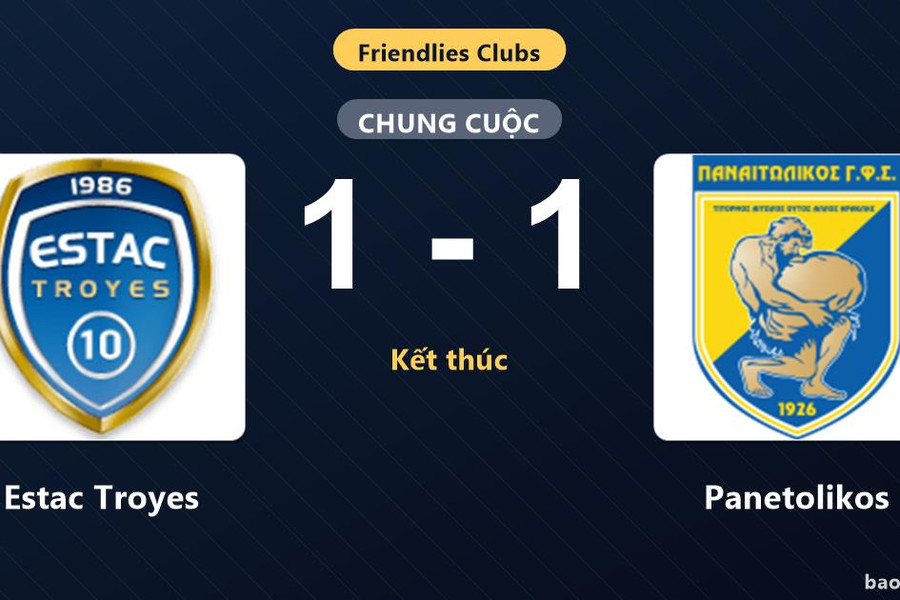 Estac Troyes 1-1 Panetolikos: Hai đội chia điểm