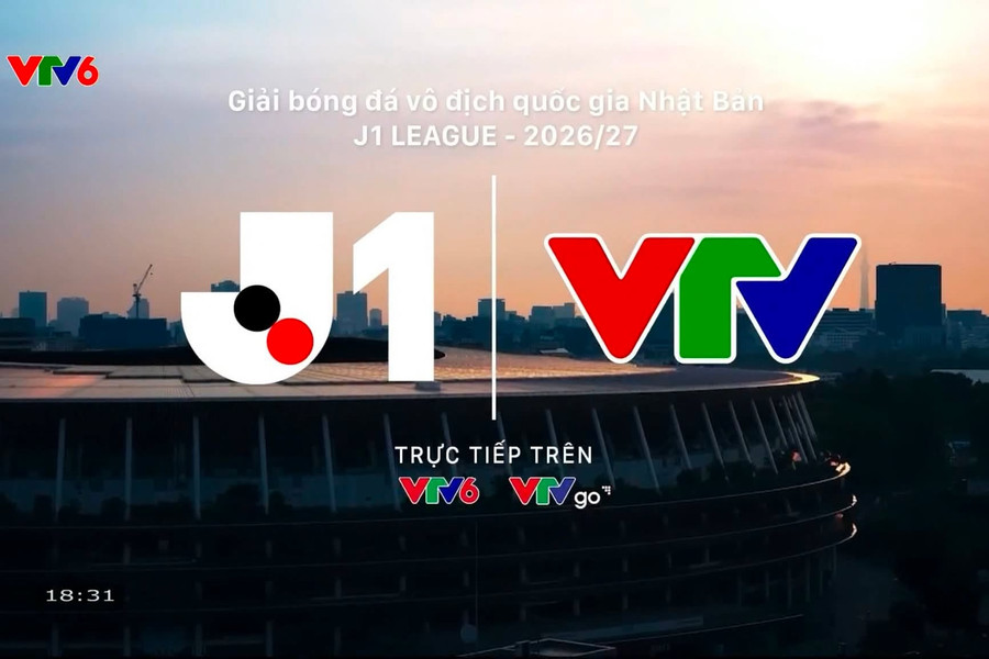 VTV sở hữu bản quyền phát sóng giải bóng đá vô địch quốc gia Nhật Bản J1 League mùa giải 2026/27