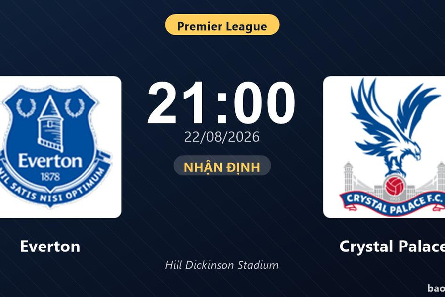 Nhận định Everton vs Crystal Palace: đội hình dự kiến
