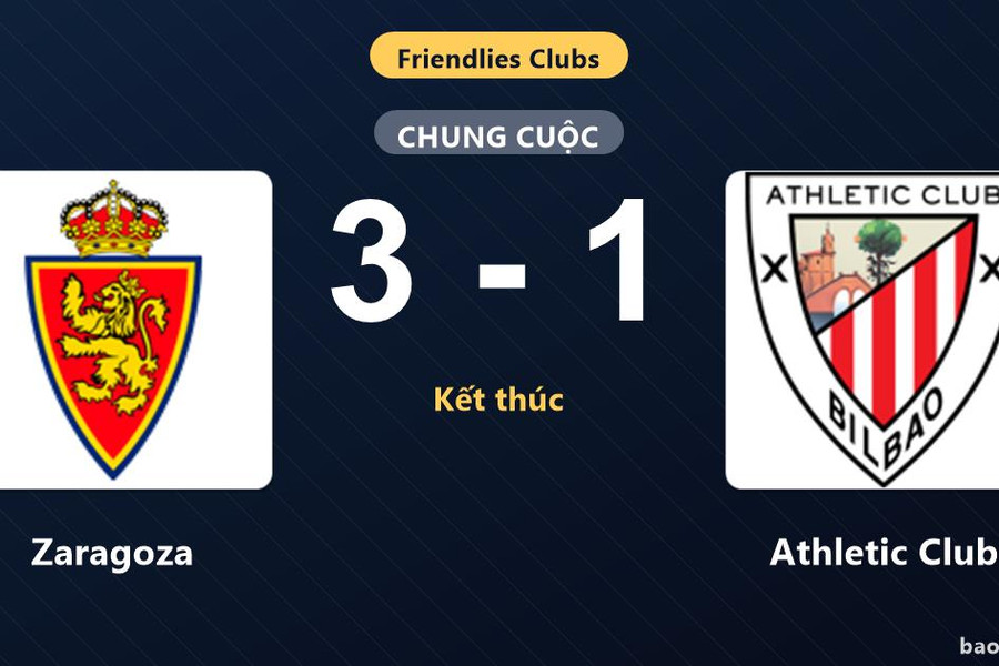 Zaragoza 3-1 Athletic Club: Zaragoza giành chiến thắng