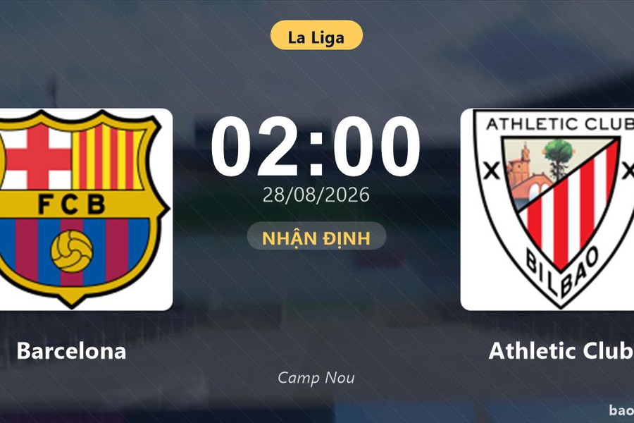 Trực tiếp Barcelona vs Athletic Club: Trận đấu đang diễn ra
