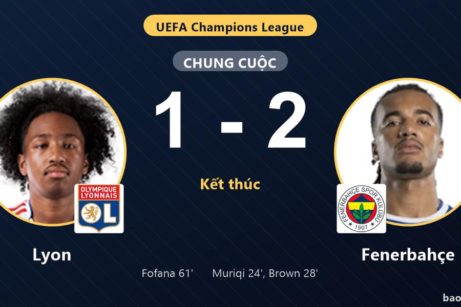 Lyon 1-2 Fenerbahçe: Fenerbahçe giành chiến thắng