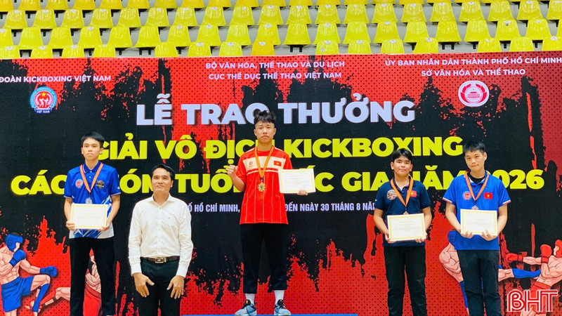 Hà Tĩnh giành 5 huy chương tại Giải Vô địch Kickboxing các nhóm tuổi quốc gia