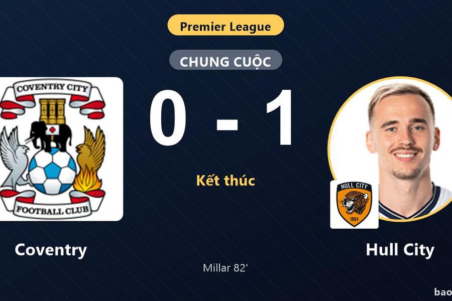 Coventry 0-1 Hull City: Hull City giành chiến thắng