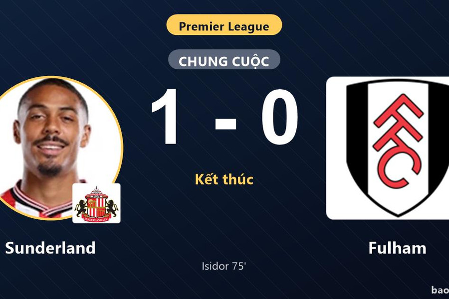 Sunderland 1-0 Fulham: Sunderland giành chiến thắng