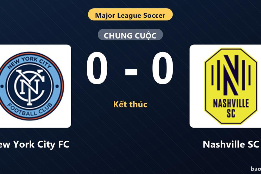New York City FC 0-0 Nashville SC: Hai đội chia điểm