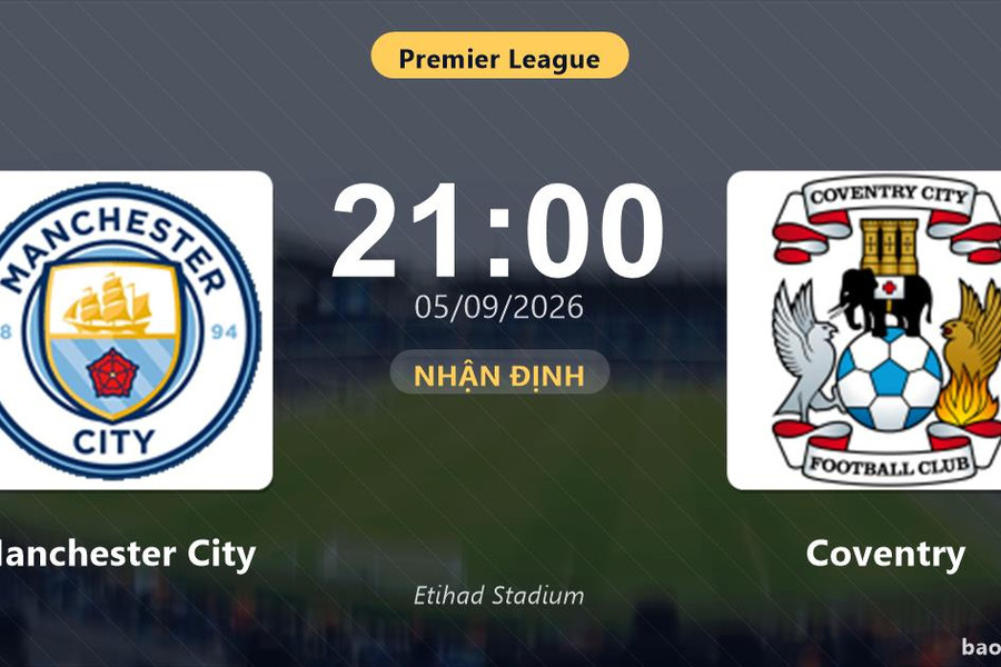 Nhận định Manchester City vs Coventry: Điểm tựa sân nhà