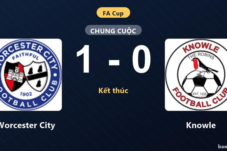 Worcester City 1-0 Knowle: Worcester City giành chiến thắng