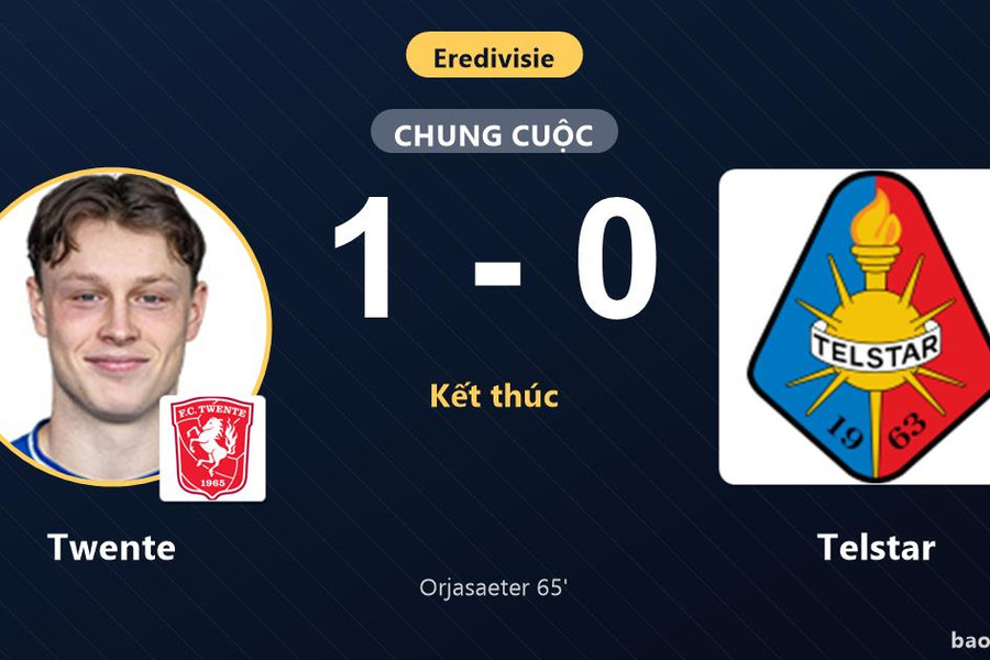 Twente 1-0 Telstar: Twente giành chiến thắng
