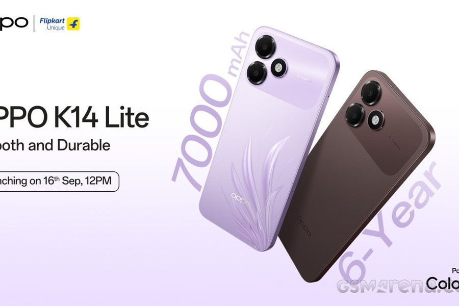 OPPO K14 Lite ấn định ngày ra mắt: Điểm nhấn pin 7.000 mAh bền bỉ cho phân khúc phổ thông