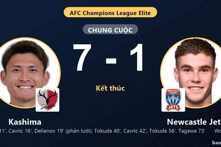 Kashima 7-1 Newcastle Jets: Kashima giành chiến thắng