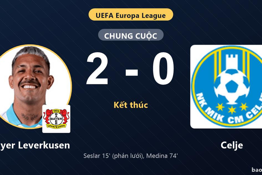 Bayer Leverkusen 2-0 Celje: Bayer Leverkusen giành chiến thắng