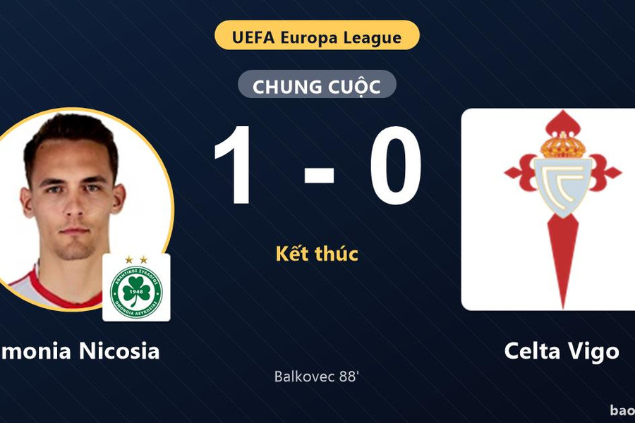Omonia Nicosia 1-0 Celta Vigo: Omonia Nicosia giành chiến thắng