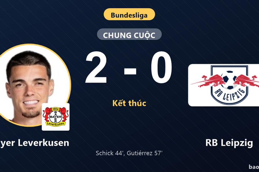 Bayer Leverkusen 2-0 RB Leipzig: Bayer Leverkusen giành chiến thắng