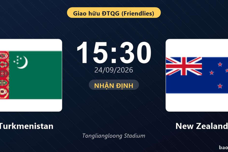 Trận Turkmenistan vs New Zealand bị hủy