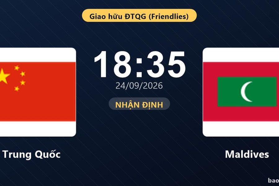 Nhận định Trung Quốc vs Maldives: Điểm tựa từ thành tích đối đầu