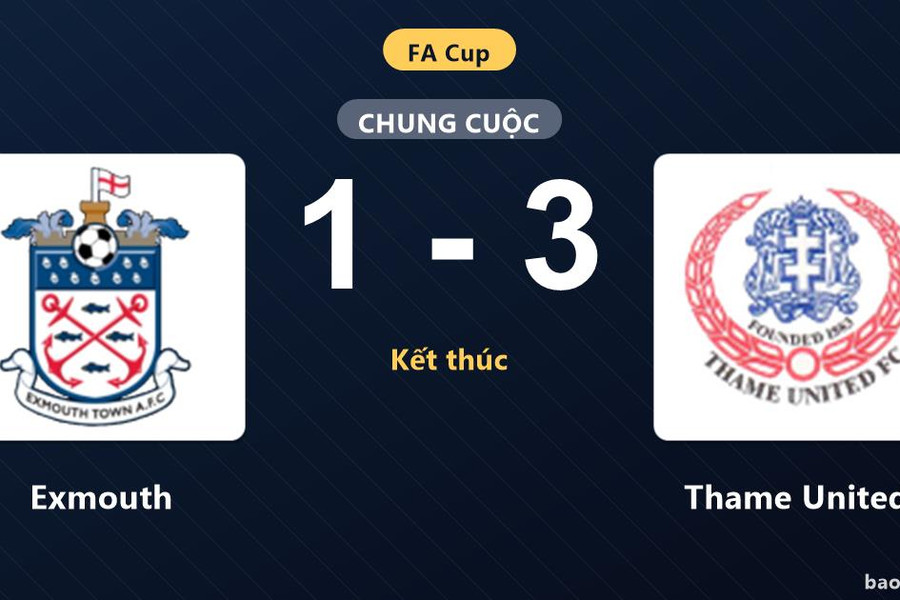 Exmouth 1-3 Thame United: Thame United giành chiến thắng