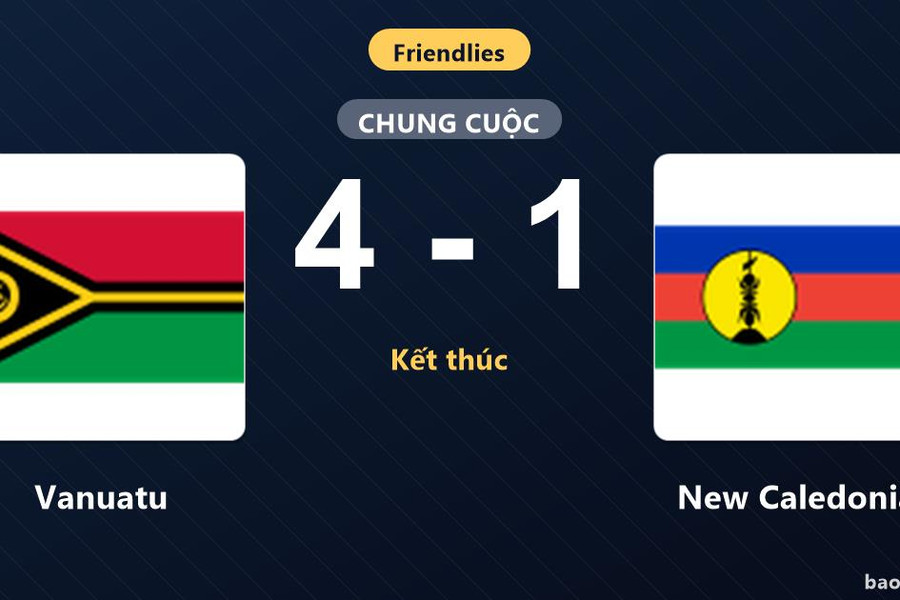 Vanuatu 4-1 New Caledonia: Vanuatu giành chiến thắng