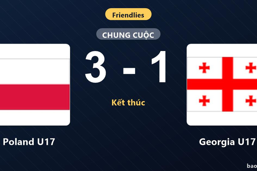Poland U17 3-1 Georgia U17: Poland U17 giành chiến thắng