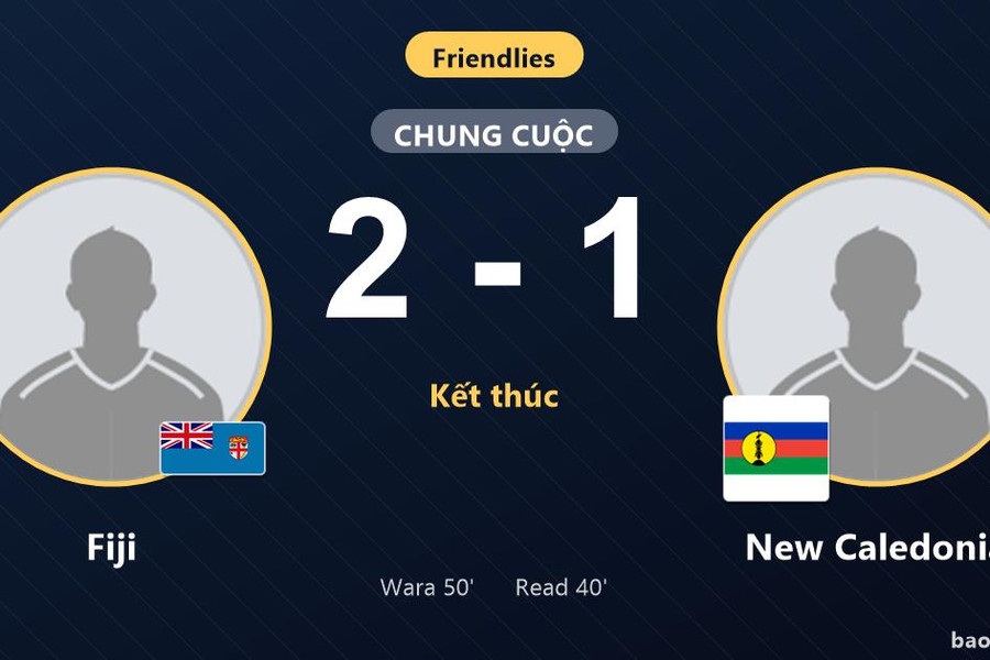 Fiji 2-1 New Caledonia: Fiji giành chiến thắng