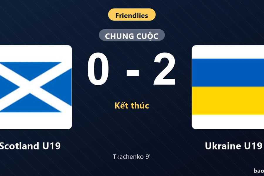 Scotland U19 0-2 Ukraine U19: Ukraine U19 giành chiến thắng