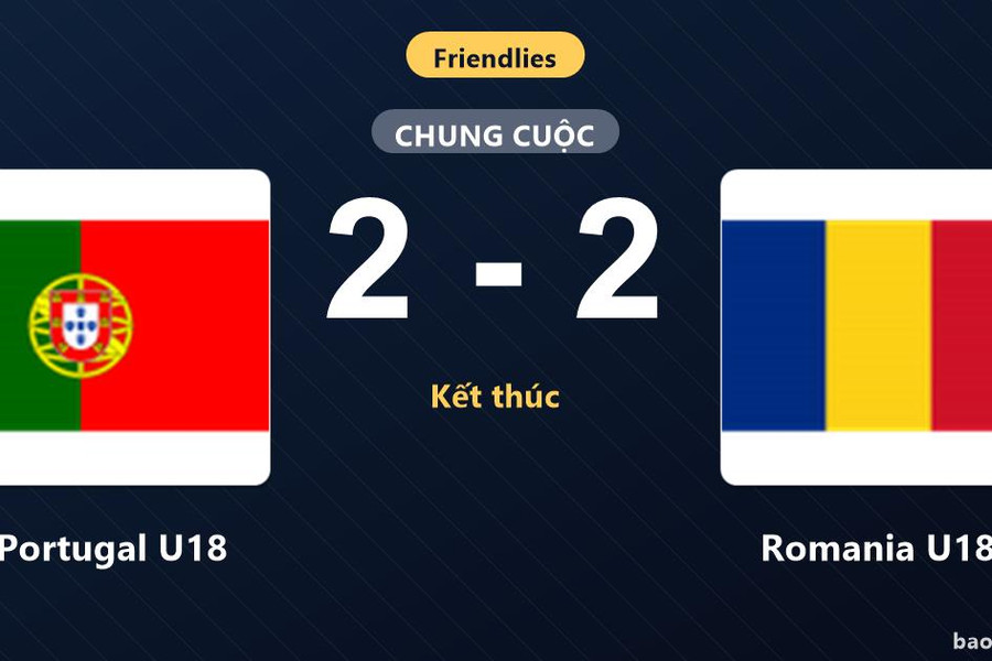Portugal U18 2-2 Romania U18: Hai đội chia điểm