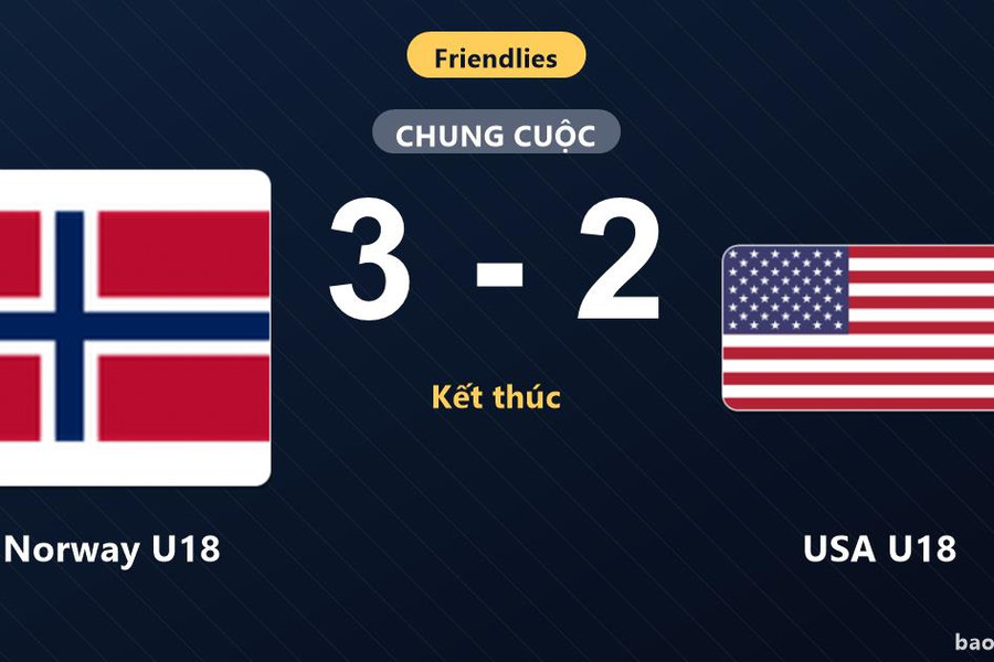 Norway U18 3-2 USA U18: Norway U18 giành chiến thắng