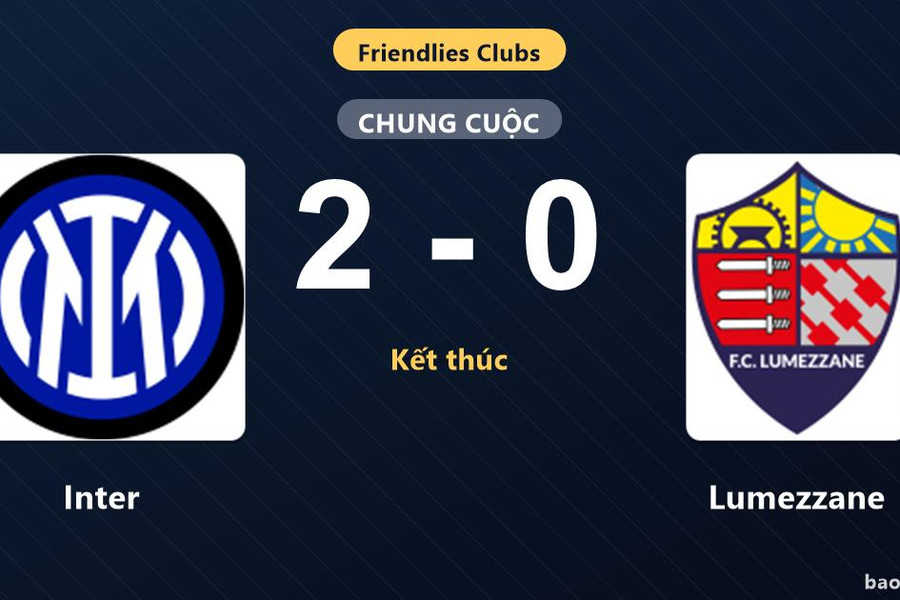 Inter 2-0 Lumezzane: Inter giành chiến thắng